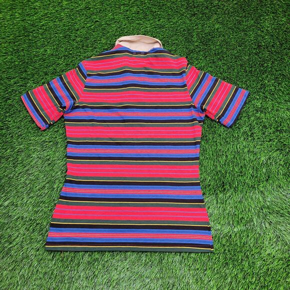 Vintage Puritan Stripes Polo Shirt Womens M/L 18x27 ENRO - Picture 3 of 12